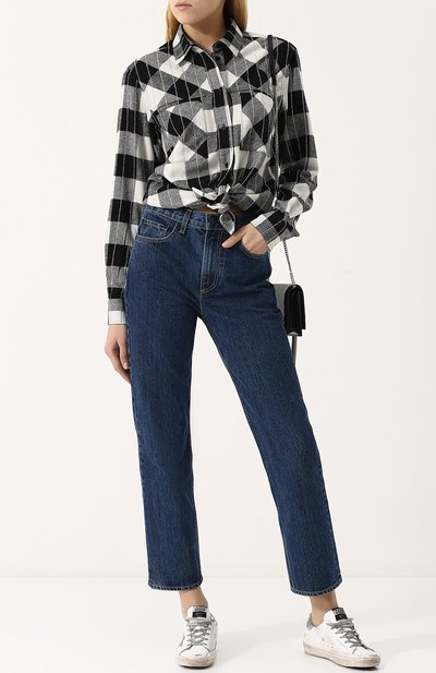 Укороченные джинсы прямого кроя с потертостями RAG AND BONE, арт. W2512K165DKP, фото 2