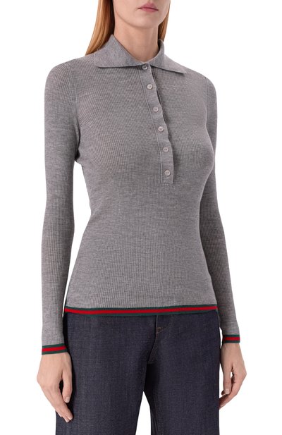 Поло из кашемира и шелка GUCCI, арт. 810315/XKD8J, фото 3