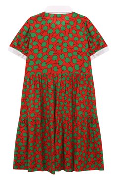 Детское платье из вискозы MOSCHINO разноцветного цвета, арт. HDV0D5/L1B06/6 | Фото 2 (Материал внешний: Вискоза; Рукава: Короткие; Случай: Повседневный; Девочки Кросс-КТ: Платье-одежда; Драгоценные камни: Проставлено; Материал сплава: Проставлено)