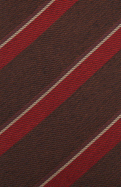 Шелковый галстук BRIONI коричневого цвета по цене 25350 руб., арт. 062I00/01420, фото 3 Шелковый галстук BRIONI, арт. 062I00/01420, фото 3