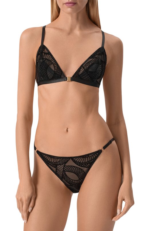 Комплект из бюстгальтера и трусов-слипов Aubade P080A-5 Чёрный  P080A-5 Фото 2
