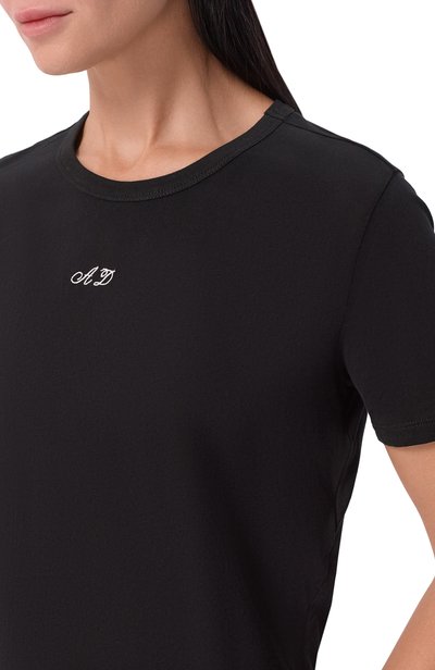 Хлопковая футболка ANN DEMEULEMEESTER черного цвета по цене 32800 руб., арт. B0014239/FA206, фото 5 Хлопковая футболка ANN DEMEULEMEESTER, арт. B0014239/FA206, фото 5