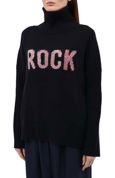 Шерстяной свитер ZADIG AND VOLTAIRE темно-синего цвета по цене 39400 руб., арт. SKMF1113F, фото 3 Шерстяной свитер ZADIG AND VOLTAIRE, арт. SKMF1113F, фото 3