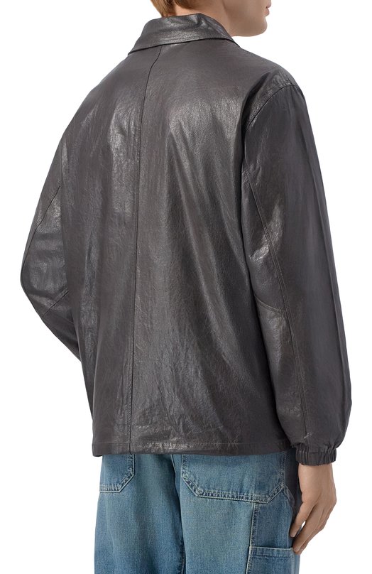 Кожаная куртка-рубашка Giorgio Brato GU26S24003WRTM Серый  GU26S24003WRTM Фото 4