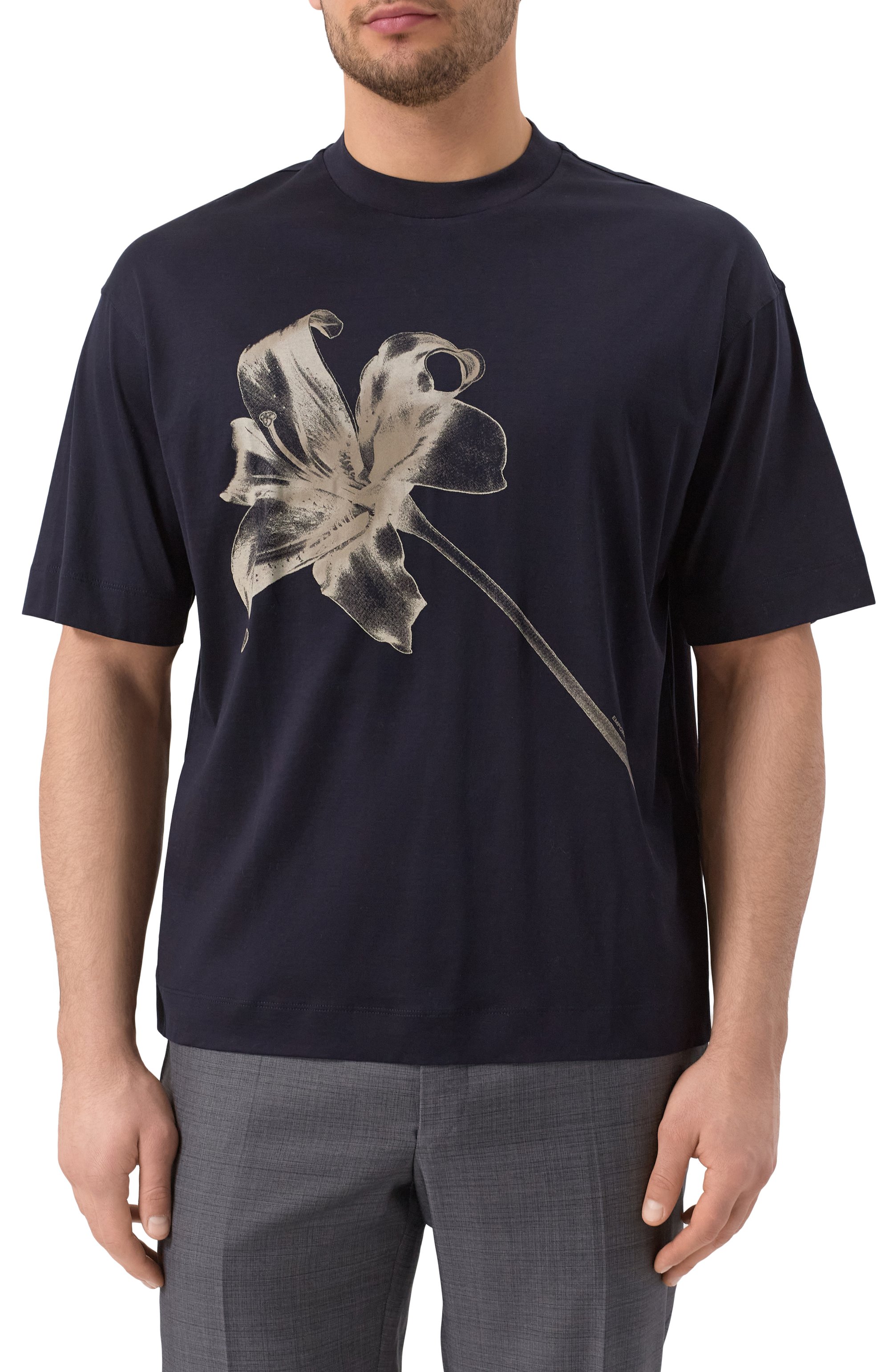 Футболка из лиоцелла и хлопка EMPORIO ARMANI, арт. EM001460/AF10017, фото 3