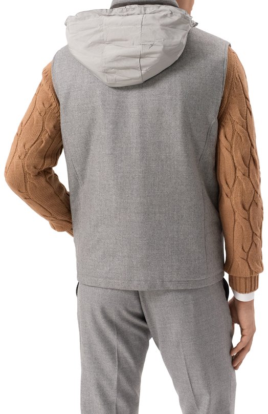 Жилет из шерсти и кашемира Corneliani 94C571-9418267 Серый  94C571-9418267 Фото 4