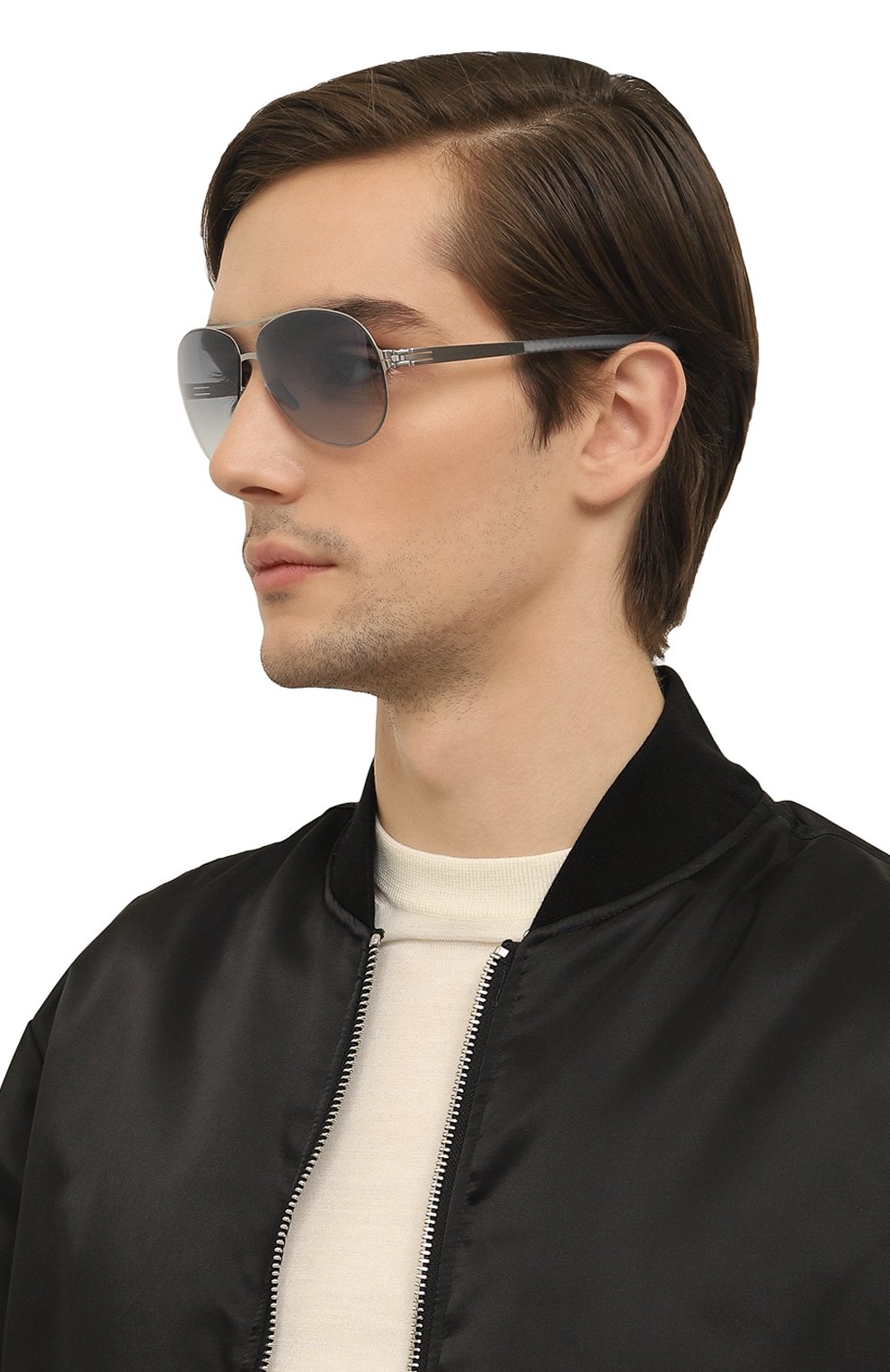 Солнцезащитные очки IC! BERLIN, арт. IB-RAF S. 0132 CHR0ME BLACK/CLEAR NYL0N 001301, фото 3