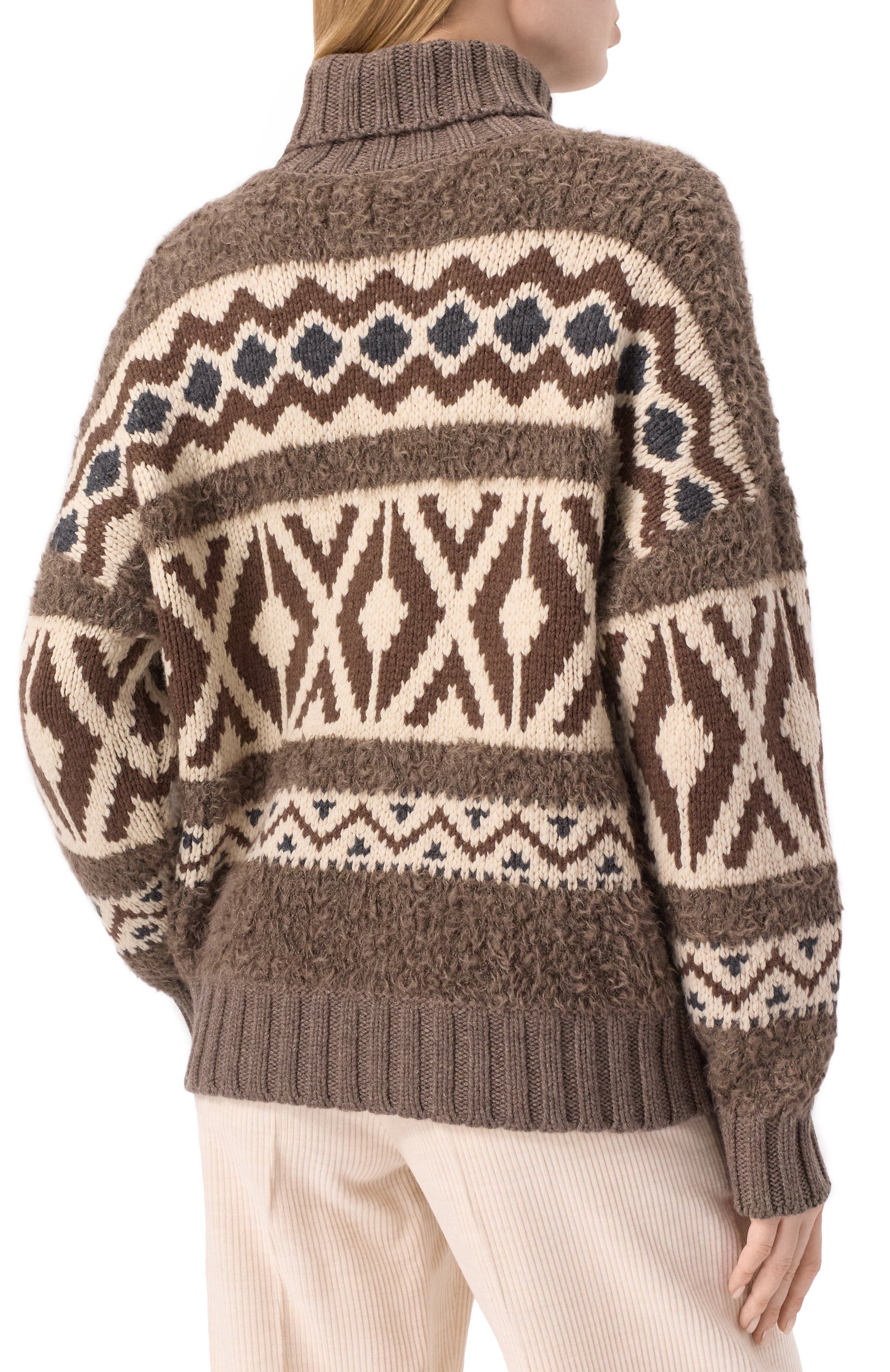 Кашемировый свитер BRUNELLO CUCINELLI коричневого цвета по цене 361000 руб., арт. M52363903, фото 4 Кашемировый свитер BRUNELLO CUCINELLI, арт. M52363903, фото 4