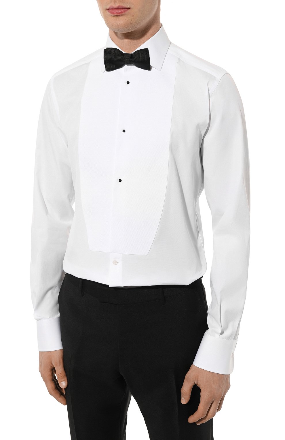 Хлопковая сорочка DOLCE & GABBANA белого цвета по цене 89950 руб., арт. G5EN5T/FU5U8, фото 3 Хлопковая сорочка DOLCE & GABBANA, арт. G5EN5T/FU5U8, фото 3