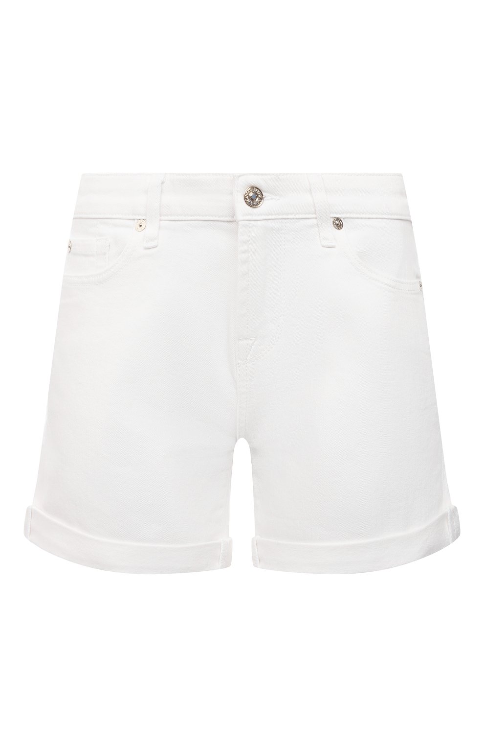 Джинсовые шорты 7 FOR ALL MANKIND белого цвета по цене 11650 руб., арт. JSWUA850WH, фото 1 Джинсовые шорты 7 FOR ALL MANKIND, арт. JSWUA850WH, фото 1