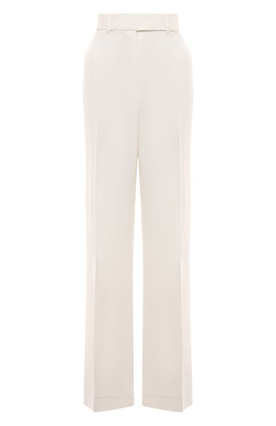 Брюки из вискозы KITON белого цвета по цене 111000 руб., арт. D48109K0962B, фото 1 Брюки из вискозы KITON, арт. D48109K0962B, фото 1