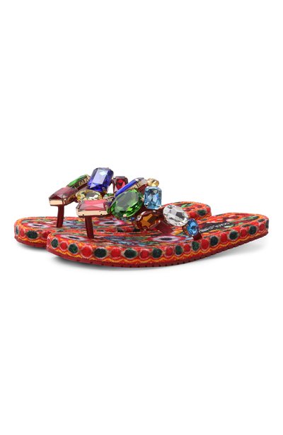 Женские кожаные шлепанцы DOLCE & GABBANA, арт. CQ0706/A0566