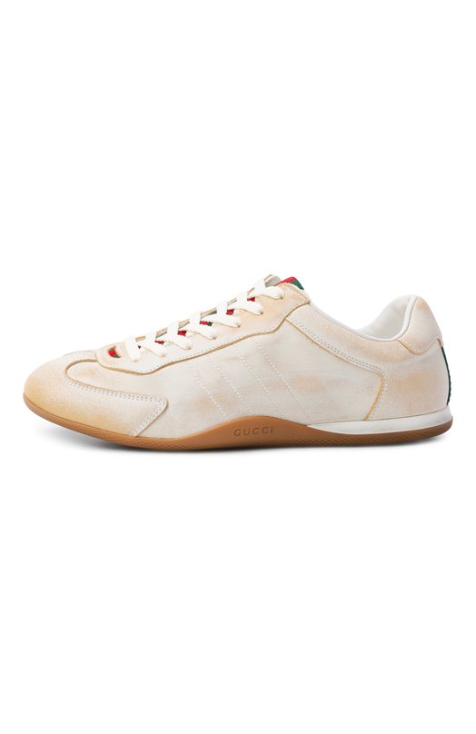Кожаные кроссовки Gucci Shift Gucci 857016/AAF0E Кремовый  857016/AAF0E Фото 4
