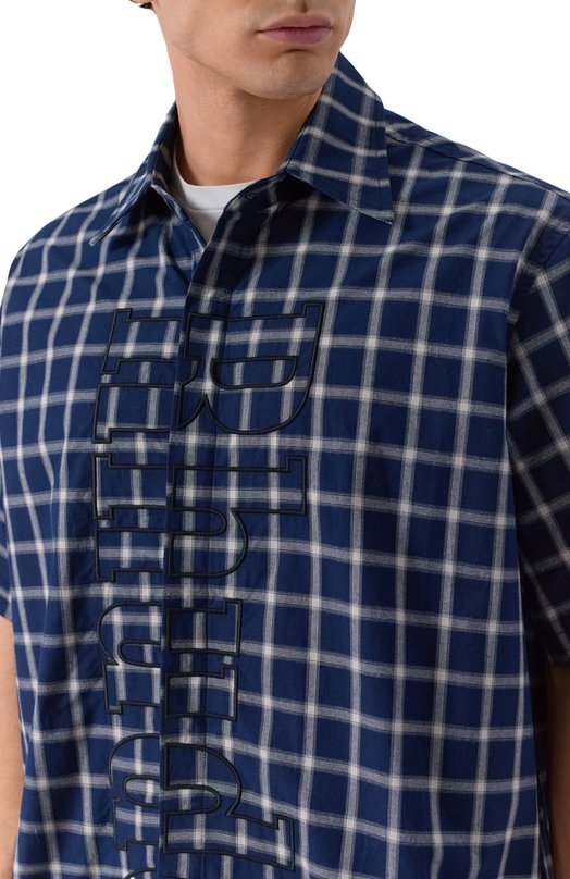 Хлопковая рубашка Rhude RHPF25SR05012 Синий  RHPF25SR05012 Фото 5