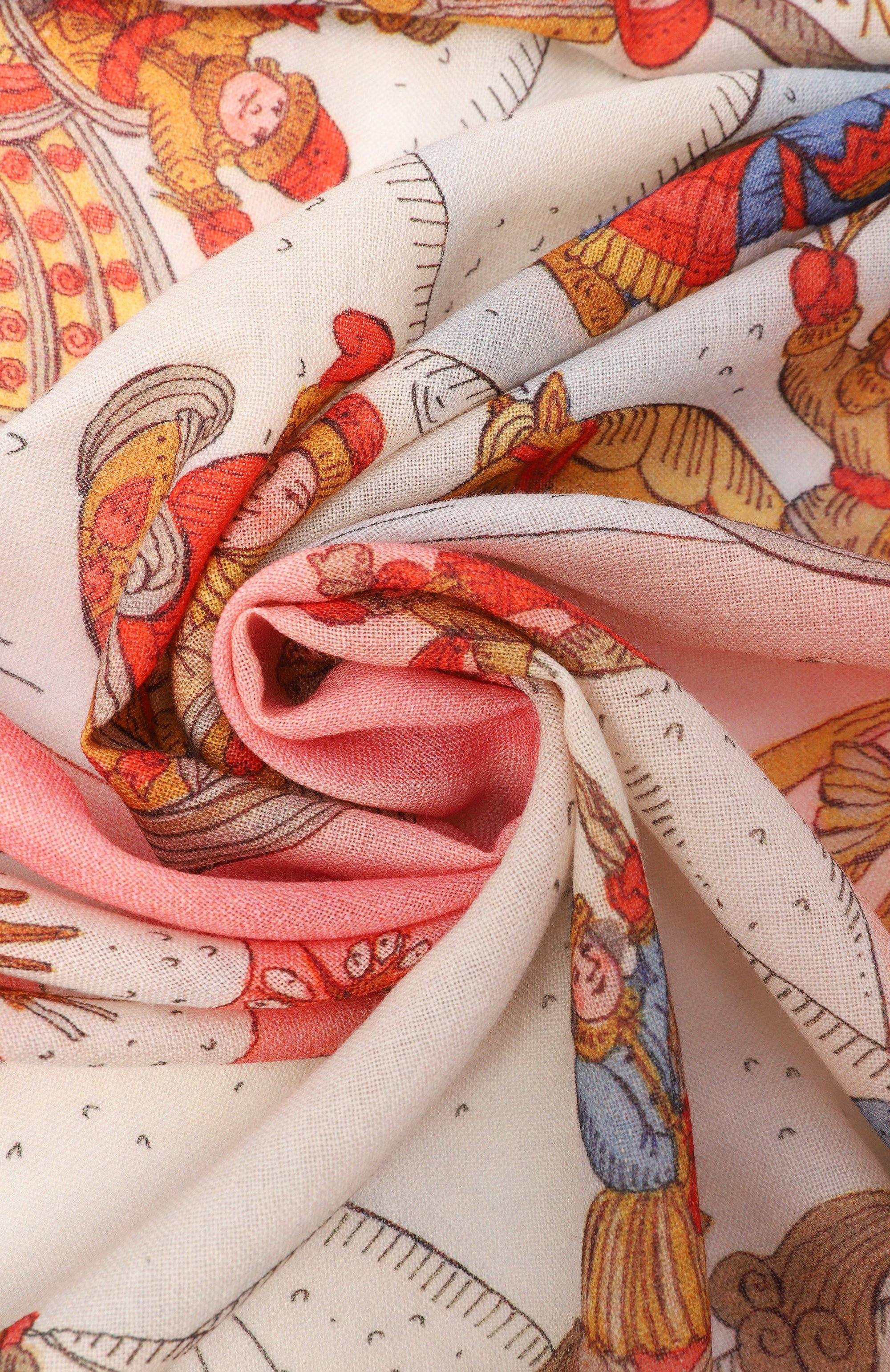 Шерстя ная шаль зимние гуляния GOURJI, арт. 91133339/6151117, фото 3