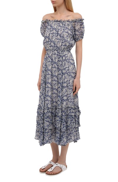 Платье из вискозы POLO RALPH LAUREN синего цвета по цене 37950 руб., арт. 211843099, фото 3 Платье из вискозы POLO RALPH LAUREN, арт. 211843099, фото 3