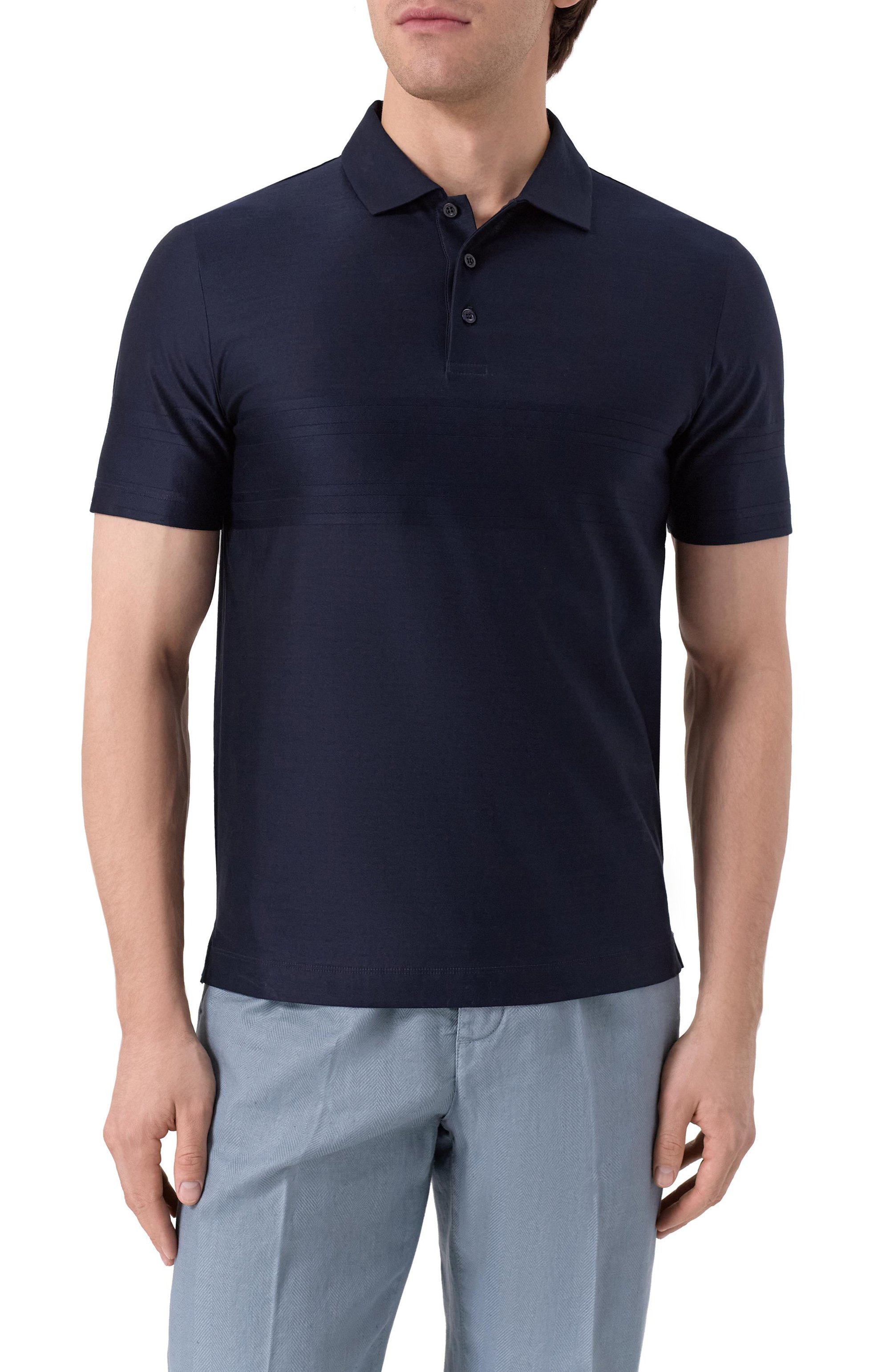 Хлопковое поло CANALI, арт. T0238P/MJ02242, фото 3