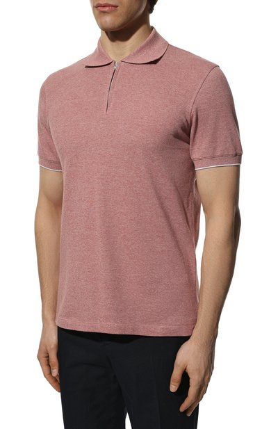 Поло из хлопка и льна BRUNELLO CUCINELLI, арт. MTS758775, фото 3