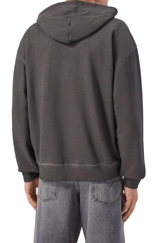 Хлопковое худи Diesel A19333/0IKBR Серый  A19333/0IKBR Фото 4