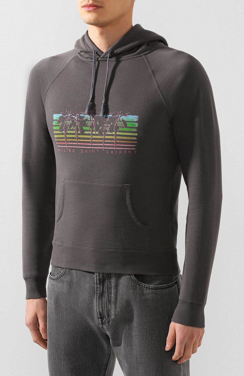 Хлопковое худи SAINT LAURENT, арт. 597199/YBQQ2, фото 3