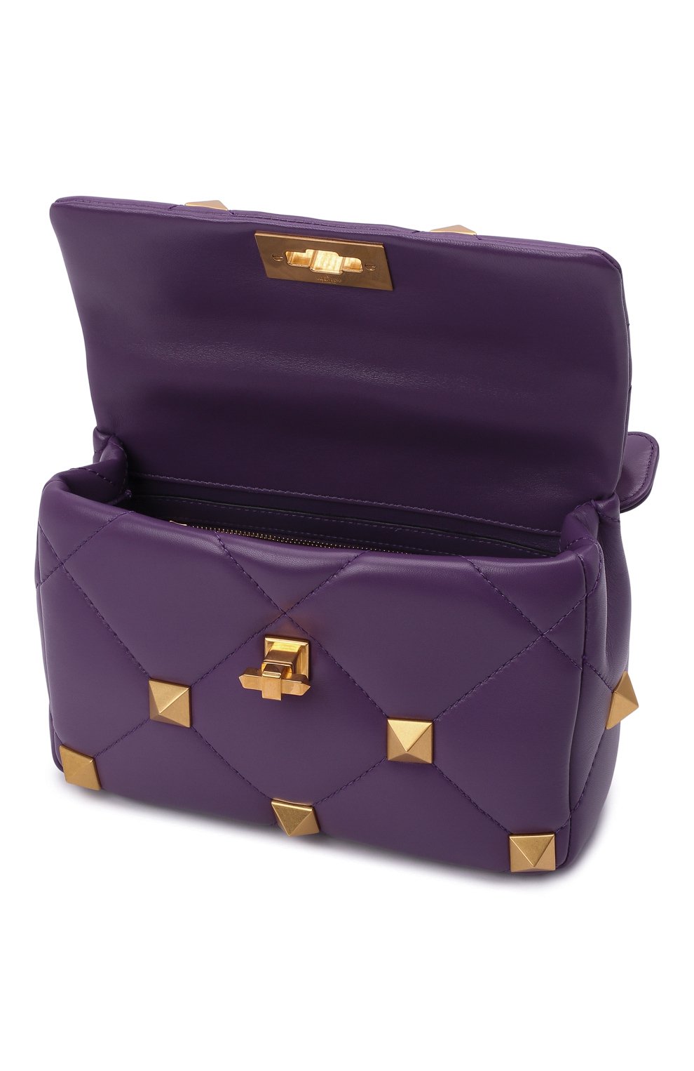 Сумка roman stud medium VALENTINO фиолетового цвета по цене 369000 руб., арт. XW2B0I82/BSF, фото 5 Сумка roman stud medium VALENTINO, арт. XW2B0I82/BSF, фото 5