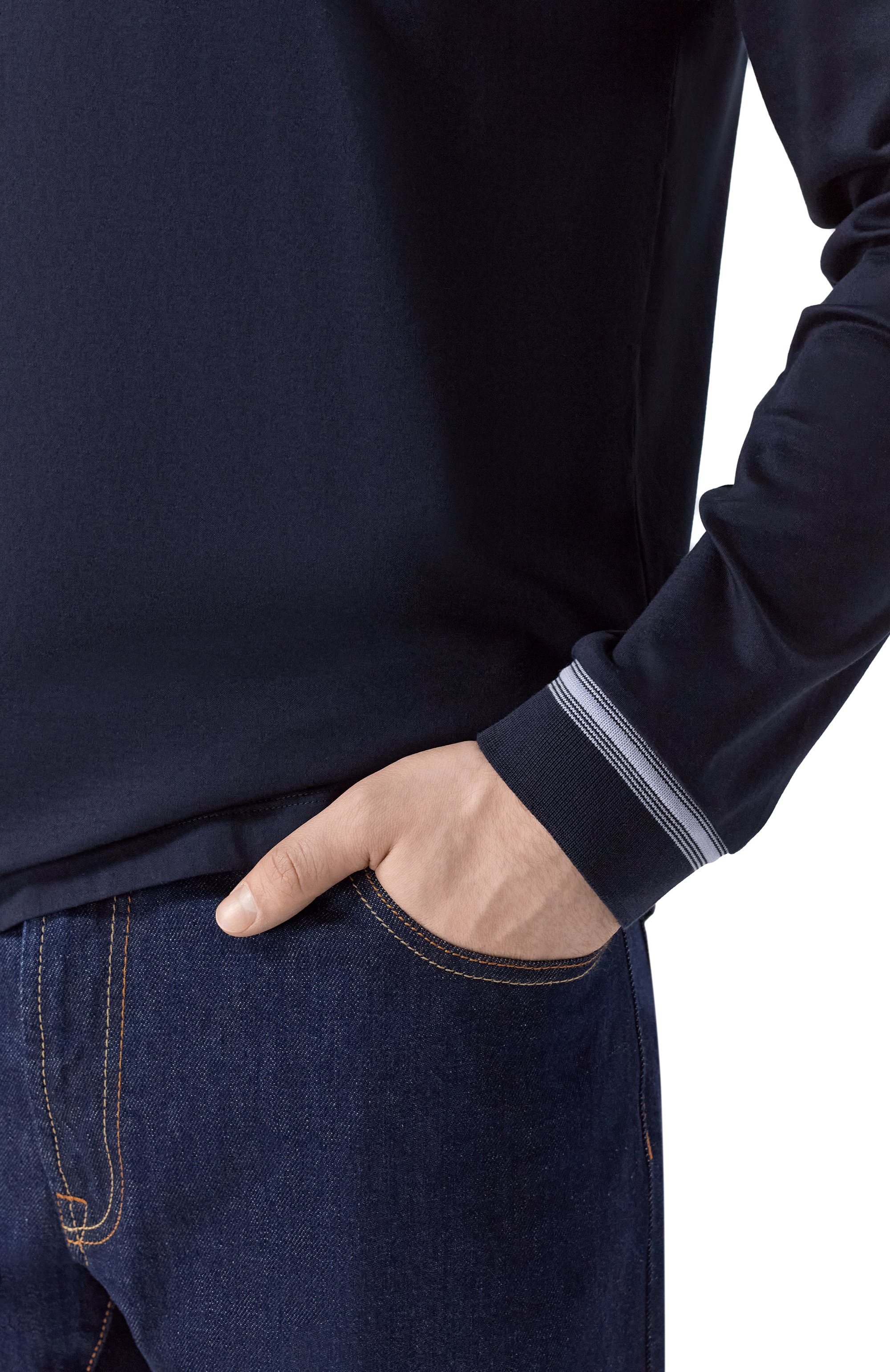 Хлопковое поло BOSS, арт. 50554530, фото 5