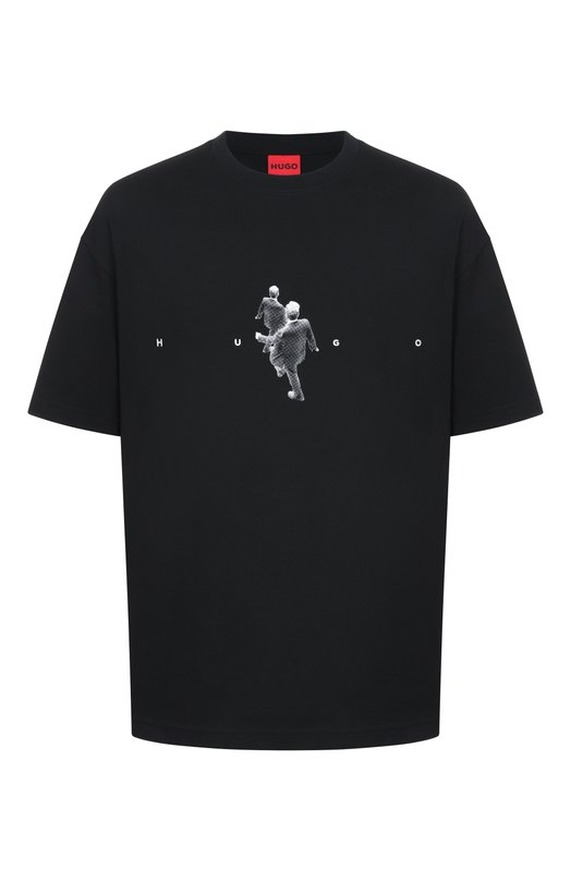 Хлопковая футболка HUGO 50553337 Чёрный 50553337
