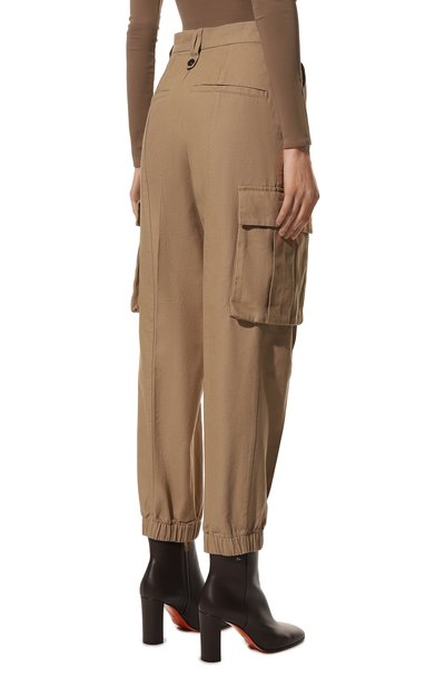 Хлопковые брюки ZADIG AND VOLTAIRE бежевого цвета по цене 25750 руб., арт. WWPA00725, фото 4 Хлопковые брюки ZADIG AND VOLTAIRE, арт. WWPA00725, фото 4