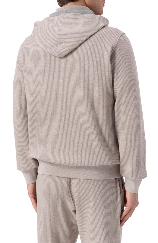 Хлопковая толстовка Andrea Campagna 19M407.GZ00.CAMP./52 Бежевый  19M407.GZ00.CAMP./52 Фото 4