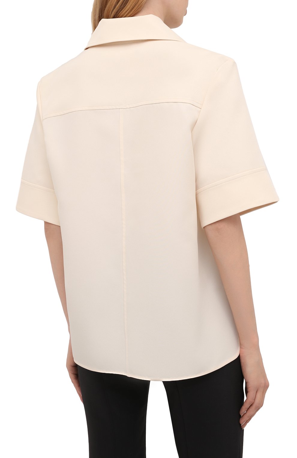 Блузка JIL SANDER кремового цвета по цене 57150 руб., арт. JSCT561206-WT440200, фото 4 Блузка JIL SANDER, арт. JSCT561206-WT440200, фото 4