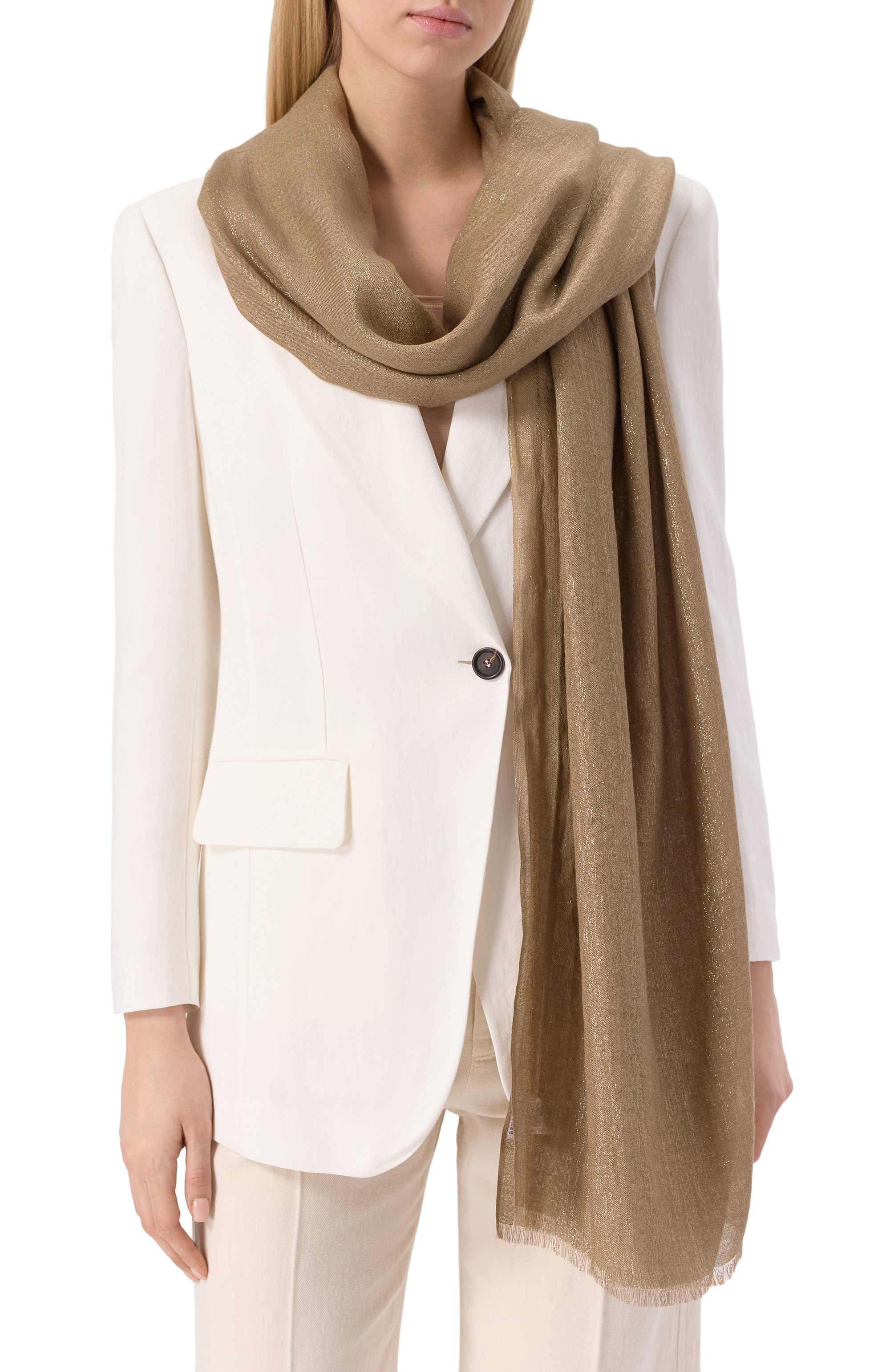 Шарф из кашемира и шелка BRUNELLO CUCINELLI, арт. MSCDAR097, фото 2