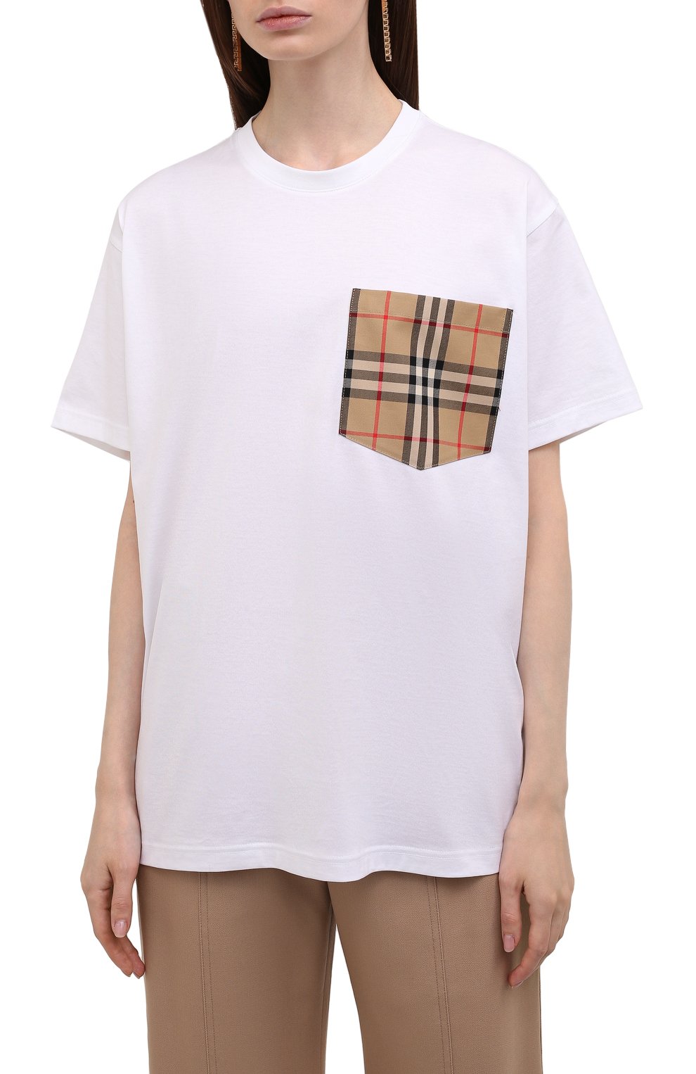 Хлопковая футболка BURBERRY, арт. 8043386, фото 3