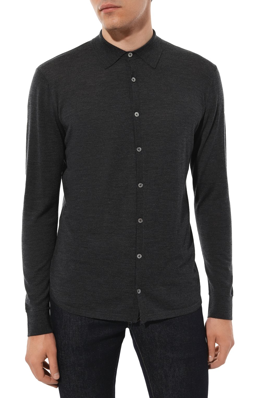 Шерстяная рубашка VAN LAACK темно-серого цвета по цене 27800 руб., арт. SAFIN0/S00173, фото 3 Шерстяная рубашка VAN LAACK, арт. SAFIN0/S00173, фото 3