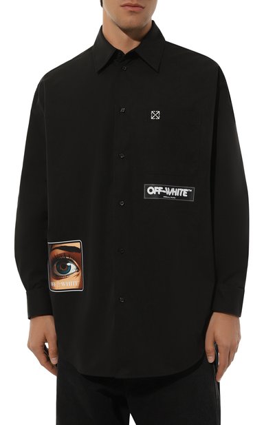 Хлопковая рубашка OFF-WHITE, арт. 0MGE004F24FAB002, фото 3