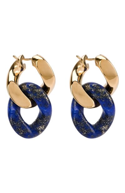 Серебряные серьги BOTTEGA VENETA синего цвета по цене 99500 руб., арт. 589306/VJ177, фото 3 Серебряные серьги BOTTEGA VENETA, арт. 589306/VJ177, фото 3