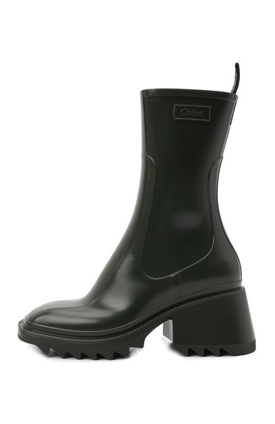 Резиновые ботильоны betty CHLOÉ темно-зеленого цвета по цене 55700 руб., арт. CHC19W239G8, фото 3 Резиновые ботильоны betty CHLOÉ, арт. CHC19W239G8, фото 3