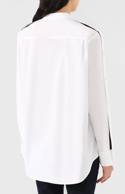 Хлопковая рубашка HELMUT LANG белого цвета по цене 58350 руб., арт. K01HW506, фото 4 Хлопковая рубашка HELMUT LANG, арт. K01HW506, фото 4