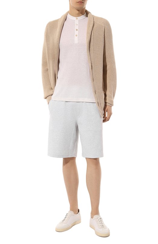 Хлопковые шорты Brunello Cucinelli M0T353242G Серый  M0T353242G Фото 2