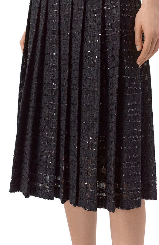 Плиссированная юбка Alessandra Rich FABX4285/F4714 Чёрный  FABX4285/F4714 Фото 5