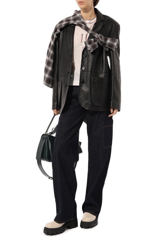 Хлопковая футболка Giorgio Armani 6RAM82/AJCIZ Кремовый  6RAM82/AJCIZ Фото 2