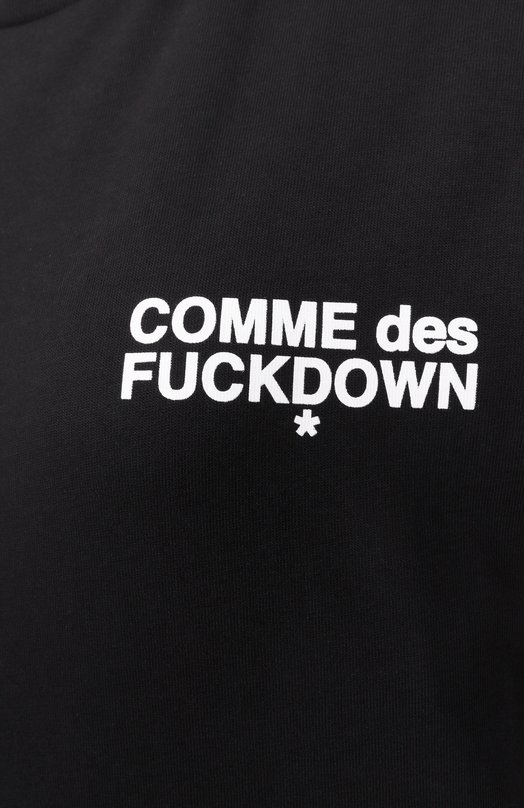 Хлопковая футболка Comme des Fuckdown CFABW01318 Чёрный  CFABW01318 Фото 6