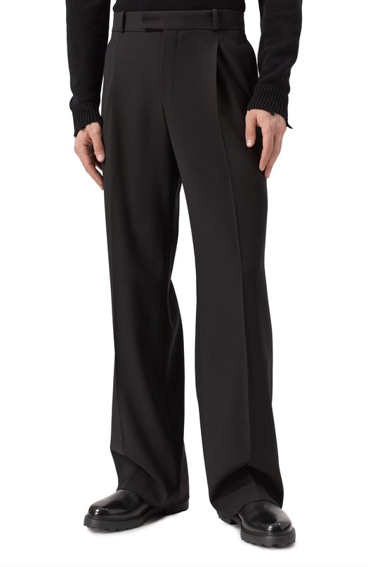 Шерстяные брюки Jacob Lee MWP003SS25B-W Чёрный  MWP003SS25B-W Фото 3