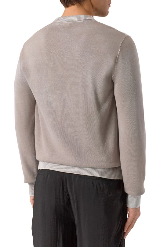 Хлопковый джемпер Diesel A11187/0BEAR Серый  A11187/0BEAR Фото 4