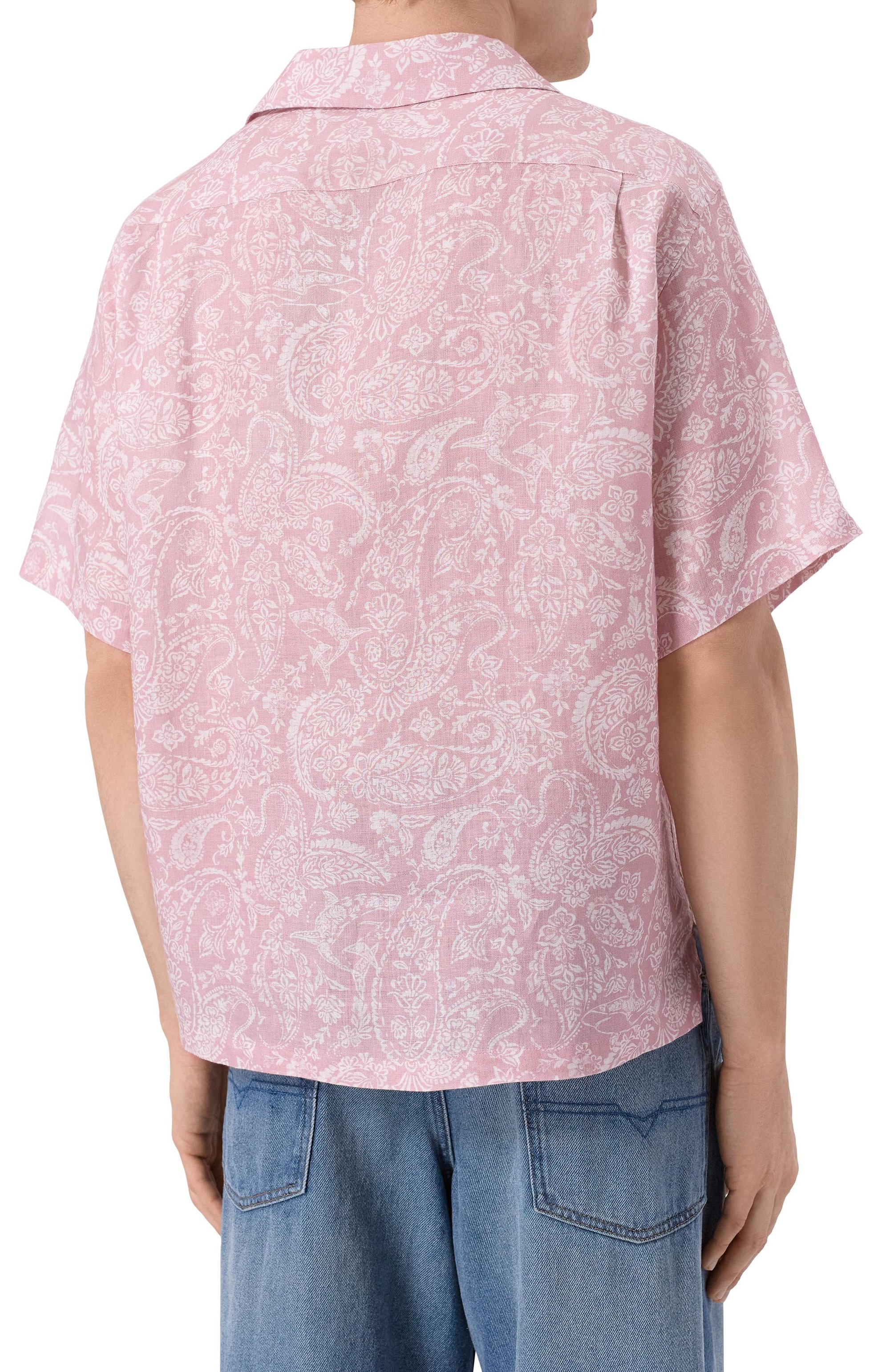 Льняная рубашка PAUL&SHARK светло-розового цвета по цене 53350 руб., арт. 26413177_001, фото 4 Льняная рубашка PAUL&SHARK, арт. 26413177_001, фото 4