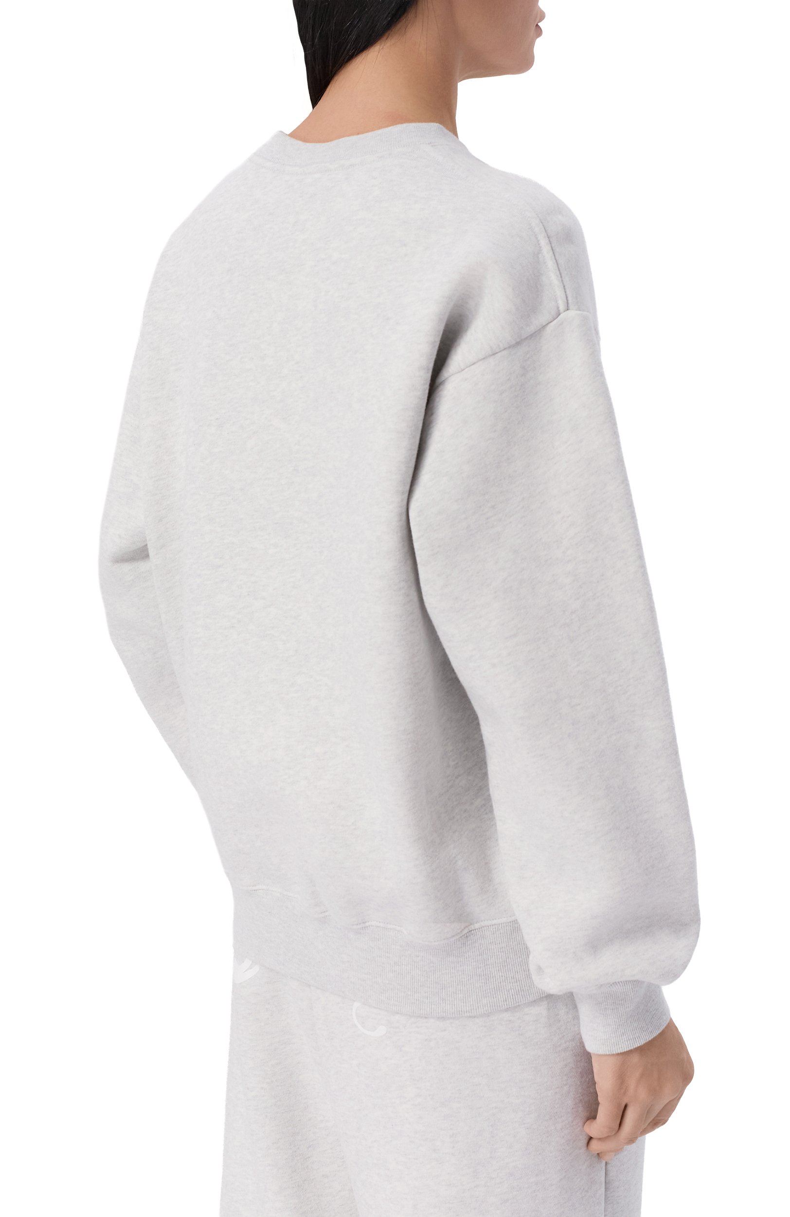 Хлопковый свитшот sporty & rich x juicy couture SPORTY AND RICH серого цвета по цене 32200 руб., арт. ST071716691GY03/JUICY EMBLEM CREWNECK, фото 4 Хлопковый свитшот sporty & rich x juicy couture SPORTY AND RICH, арт. ST071716691GY03/JUICY EMBLEM CREWNECK, фото 4