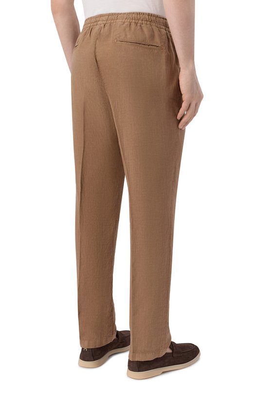 Льняные брюки Boglioli 89895Q/SB5752 Коричневый  89895Q/SB5752 Фото 4