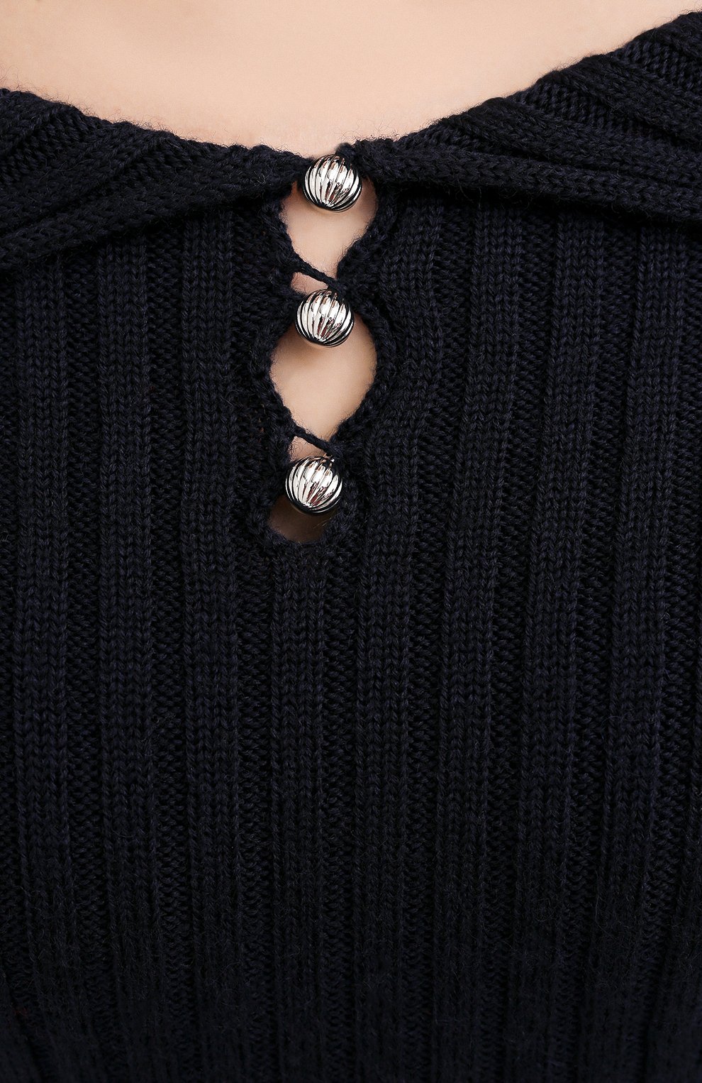 Шерстяное платье LANVIN темно-синего цвета по цене 99500 руб., арт. RW-DR382M-MV09-H20, фото 5 Шерстяное платье LANVIN, арт. RW-DR382M-MV09-H20, фото 5