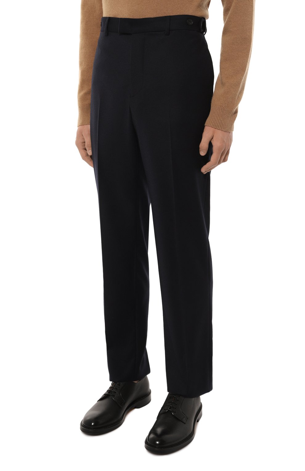 Шерстяные брюки EMPORIO ARMANI темно-синего цвета по цене 38400 руб., арт. EM000275/TE11118, фото 3 Шерстяные брюки EMPORIO ARMANI, арт. EM000275/TE11118, фото 3