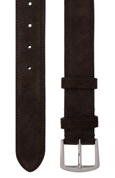 Замшевый ремень LORO PIANA темно-коричневого цвета по цене 49650 руб., арт. FAA1544, фото 3 Замшевый ремень LORO PIANA, арт. FAA1544, фото 3