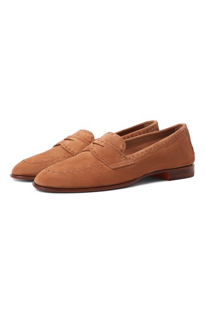 Женские замшевые пенни-лоферы SANTONI, арт. WUSG72077HAFSHTH
